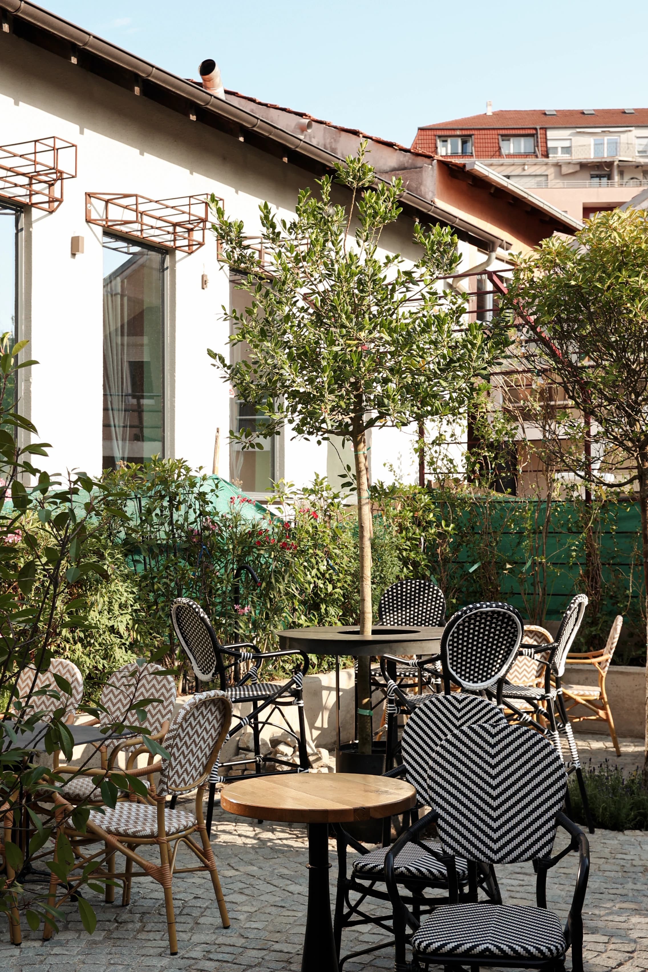 Garden patio by day